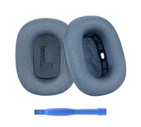 Ear Pads Replacement for AirPods Max Headphone by MMOBIEL - Mesh Fabric Ear Pad Cushions - Noise Isolation Earpads Replacement - Sky Blue