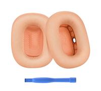 Ear Pads Replacement for AirPods Max Headphone by MMOBIEL - Mesh Fabric Ear Pad Cushions - Noise Isolation Earpads Replacement - Orange