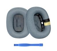 Ear Pads Replacement for AirPods Max Headphone by MMOBIEL - Mesh Fabric Ear Pad Cushions - Noise Isolation Earpads Replacement - Green (Blue, Mesh Fabric/Silicone)