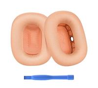 Ear Pads Replacement for AirPods Max Headphone by MMOBIEL - Mesh Fabric Ear Pad Cushions - Noise Isolation Earpads Replacement - Orange