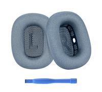 Ear Pads Replacement for AirPods Max Headphone by MMOBIEL - Mesh Fabric Ear Pad Cushions - Noise Isolation Earpads Replacement - Sky Blue