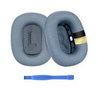Ear Pads Replacement for AirPods Max Headphone by MMOBIEL - Premium - Mesh Fabric Ear Pad Cushions with Silicone Layer - Noise Isolation Earpads Replacement - Sky Blue