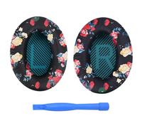 Ear Pads Replacement for Bose QuietComfort 35 (QC35) / Bose Quiet Comfort 35 II (QC35 II) Headphone by MMOBIEL - Protein PU Ear Pad Cushions - Noise Isolation Foam Earpads Replacement - Flower Print