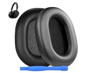 Ear Pads Replacement for Sony WH-1000XM5 Noise Cancelling Headphone by MMOBIEL - Memory Foam and Protein PU Ear Pad Cushions - Noise Isolation Earpads Replacement - Black