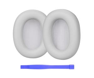 Ear Pads Replacement for Sony WH-1000XM6 Noise Cancelling Headphone by MMOBIEL - Memory Foam and Protein PU Ear Pad Cushions - Noise Isolation Earpads Replacement - Silver