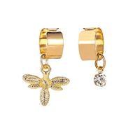 Ear Pierced Diamond Ear No Small Bones Ear Buckle Clip U-Shaped Earrings Earrings Hoops (2-As shown, One Size)