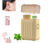 Ear Piercing Cleaning Kit,180/240 Pcs Ear Hole Cleaner Floss,Disposable Aftercare Cleaner,Anti-Clogging Cleaning Kit, Portable Travel Set for Women Men (180PC,Yellow)