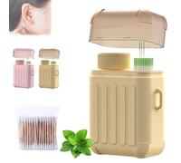 Ear Piercing Cleaning Kit, 180/240 Pcs Ear Piercing Hole Cleaner Floss & 15Ml Cleaning Solution, Portable Travel Disposable Aftercare Cleaner Tool for Women Men (Mint flavor 180 Pcs)