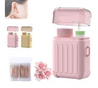 Ear Piercing Cleaning Kit, 180/240 Pcs Ear Piercing Hole Cleaner Floss & 15Ml Cleaning Solution, Portable Travel Disposable Aftercare Cleaner Tool for Women Men (Rose flavor 180 Pcs)
