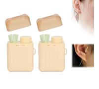 Ear Piercing Cleaning Kit, Ear Hole Care Kit, 2025 Upgrade Earrings Hole Cleaner 240Pcs Ears Piercings Holes Cleaner Floss Kits Piercing Cleaners with 15ml Cleaning (Mint 2Pcs)