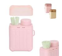 Ear Piercing Cleaning Kit, Ear Hole Ear Care Kit,Earrings Hole Cleaner,Disposable Aftercare Cleaner, with 240pcs Ear Piercing Hole Cleaner Floss & 10ml Cleaning Solution (Rose)