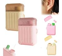 Ear Piercing Cleaning Kit,Ear Hole Ear Care Kit,Earrings Hole Cleaner with 240pcs Ear Piercing Hole Cleaner Floss & 10ml Cleaning Solution, Quick and Easy Use for Women Men (Mixed)