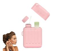 Ear Piercing Cleaning Kit, Ear Piercing Hole Cleaner Floss Kit, with 240pcs & 10ml Cleaning Solution (Rose)