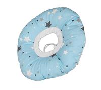 Ear Piercing Cushion Light Blue Star Pattern Print Earpiece Relief Cushion for Side Sleepers