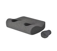 Ear Piercing Pillow, Memory Foam Ear Hole Pillow, Side Sleeper Portable Sleeping Pillow, Comfortable for Office, Home, Travel, Dark gray