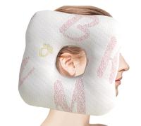 Ear Piercing Pillow: White Memory Foam Sleeping Cushion, Ear Support to Relieve Pressure, Comfortable Side Sleeping Pad, Sleeping Surface