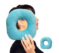 Ear Piercing Pillow with an Ear Hole for Ear Pain and Side Sleepers (Blue)