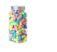 Ear Plugs 24/60/120Pcs Soft Sponge for Sleeping Travel Noise Reduction Rate 35.5db Sound Insulation(Red)