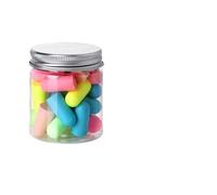 Ear Plugs 24/60/120Pcs Soft Sponge for Sleeping Travel Noise Reduction Rate 35.5db Sound Insulation(White)