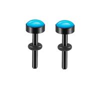 Ear Plugs, 2PCS Stainless Steel Ear Gauges Tunnels 00g Solid Round with Oil Dripping Single Flared Tunnels Gauges 10mm Silver