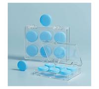 Ear Plugs 6Pcs Silicone Reusable Wax Noise Reduction Cancelling Sleeping Protection(Blue)