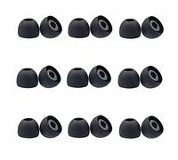 Ear Plugs 9 Pairs (18 Pieces), Silicone Ear Pads for Earbuds, Universal Ear Plugs Compatible with Most Earbuds (Black, S/M/L 3 Sizes)