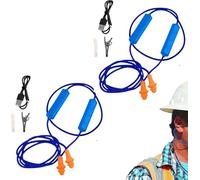 Ear Plugs Bluetooth Earphone for Work,Hearing Protection, Silent Earbuds, Bluetooth Earplug Headphones for Noise Suppression,Silicone Ear Plugs Reusable Construction Sites, Noisy Places (Blue,2pc)