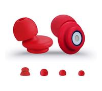 Ear Plugs for Noise Reduction,Sleeping Noise Cancelling,Super Soft Reusable Hearing Protection in Flexible Silicone for Sleep, with Case for Sleeping, Snoring, Traveling, Construction,Studying-Red
