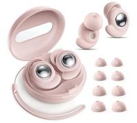 Ear Plugs for Sleep - 45dB Noise Cancelling Silicone Earplugs for Sleeping, Hearing Protection,Working & Travel - 8 Ear Tips in 4 Sizes S/M/L/XL (Pink)