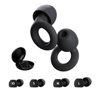 Ear Plugs for Sleep, Ear Plugs for Noise Reduction Super Soft Comfortable Earplugs for Sleeping with Storage Case for Deep Sleeping,Travel,Concert,Study,Work XS/S/M/L (Black)