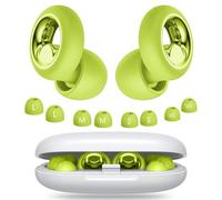 Ear Plugs for Sleep Noise Cancelling,45dB Soft and Reusable Silicone Earplugs for Hearing Protection with 8 Ear Tips in Four Sizes (XS, S, M, L),for Noise Reduction (Grass Green, 4 Sizes (1 Set))