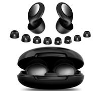 Ear Plugs for Sleep Noise Cancelling - 45dB, Soft and Reusable Silicone Hearing Protection Earplugs for Sleeping，Traveling，Working, with 8 Tips(S, M, L Size and Dual-Layer Earplug), Black.