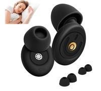 Ear Plugs for Sleep Noise Cancelling, 50dB Ultra Soft Reusable & Washable Earplugs with Carry Case & 2 Replacement Pairs, for Blocking Snoring, Travel, Work and Study, Black