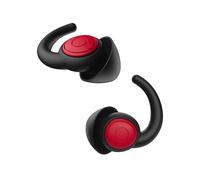 Ear Plugs for Sleep Noise Reduction, Soft Comfortable 2-Pack Silicone Ear Plug for Sleeping 28dB Noise Cancelling Hearing Protection Earplugs for Sleep, Airplane Travel (BlackRed, S/L)