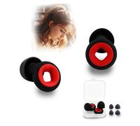 Ear Plugs for Sleep, Reusable Silicone Earplugs 46dB Noise Reduction, Soft Water Silicone Hearing Protection, Ergonomic Loop Design for Snoring, Travel, Study & Concerts - Sizes S/M/L with Case