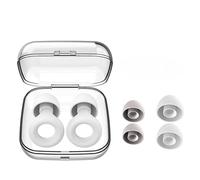Ear Plugs for Sleep, Reusable Soft Silicone Earplugs Hearing Protection, Ear Plugs Noise Cancelling 30dB for Sleeping, Work, Cafes and Travel - Additional Ear Tips - White