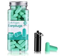 Ear Plugs for Sleep, Super Soft Foam Ear Plugs, 38 db Highest SNR, 60 Pairs Reusable Foam Earplug, One Size Fits virtually Every Wearer for Sleeping, Travel, Motorcycle, Loud Noise etc-Tiffany Green