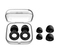 Ear Plugs for Sleep - Super Soft, Reusable Hearing Protection in Flexible Silicone for Noise Reduction & Flights - 6 Ear Tips in S/M/L - 26dB Noise Cancelling - Black