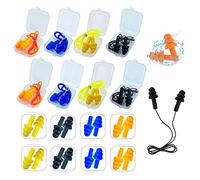 Ear Plugs for Sleeping,16 Pairs Noise Canceling Ear Plugs Soft Reusable Silicone Earplugs Waterproof Noise Reduction Earplugs for Concert,Swimming,Study,Loud Noise,Snoring