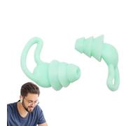 Ear Plugs for Sleeping - 2 Pieces Waterproof Sleep Accessories - Silicone Ear Plugs for Loud Music, Party, Office, Travel, Hotel, Apartment, Dorm, Swimming, Concert