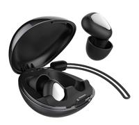 Ear Plugs for Sleeping, 45dB Noise Reduction Reusable Earplugs for Snoring, Travel, Work & Concerts, Hearing Protection with 8-Size (XS-L) Ear Tips - Black