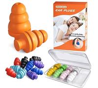 Ear Plugs for Sleeping, Noise Cancelling, 10 Pairs Reusable Ear Plugs for Sleeping, Concert, Snoring, Travel, Work, 10 Colours, 33dB Highest SRR (10 Colors)