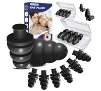 Ear Plugs for Sleeping Noise Cancelling, 10 Pairs Reusable Earplugs for Sleeping, Concert, Travel, Work,Snoring,Black, 33dB SNR (Black)