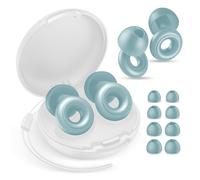 Ear Plugs for Sleeping Noise Cancelling, 30dB Noise Reduction Earplugs, Soft Silicone Reusable Hearing Protection Earplugs for Deep Focus, Work, Travel, Concert with Case & 8Eartips,HTB-Blue
