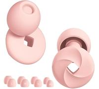 Ear Plugs for Sleeping Noise Cancelling, Earplugs for Swimming,Rave,Work,Motorcycle,Sleep Snoring,Airplanes,High-Fidelity 16 Silicone Reusable Ear Tips in XS/S/M/L 24dB-33dB (Pink, Pack of 1)