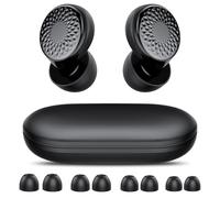 Ear Plugs for Sleeping, Noise Cancelling, Snoring Blocking, Flying, Shooting - Reusable Silicone Earplugs with Earplug Case, Comfortable, Portable, 45dB Noise Reduction, Black