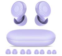 Ear Plugs for Sleeping, Noise Cancelling, Snoring Blocking, Flying, Shooting - Reusable Silicone Earplugs with Earplug Case, Comfortable, Portable, 45dB Noise Reduction, Purple