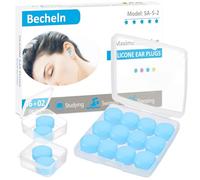 Ear Plugs for Sleeping, Waterproof Moldable Silicone EarPlugs for Sleeping Noise Cancelling, Mowing, Swimming and Concerts, 8 Pair (16 Count)