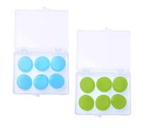 Ear Plugs - Noise Cancelling Plugs | Hearing Protection Tips | Silicone Plug for Noise Reduction | 6pcs Reusable Moldable Water - Care Products for Study Work Travel Airplanes Tr