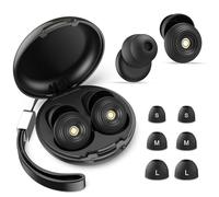 Ear Plugs Soft Silicone Reusable, Sleep Noise Cancelling Earplugs for Sleep, Travel, Noise Sensitivity, Flying, Studying, Work, Flexible Hearing Protection,48dB (SNR) Noise Reduction-(4 Pairs) Black